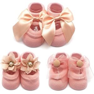 Pink Baby girl socks set of 3